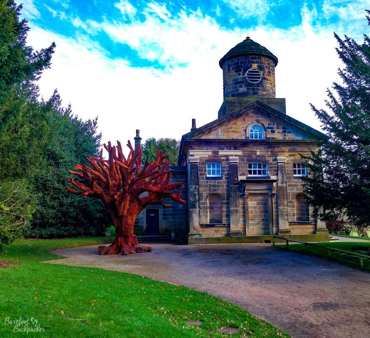 St Bartholomew's Chapel and Iron Tree, Yorkshire Sculpture Park