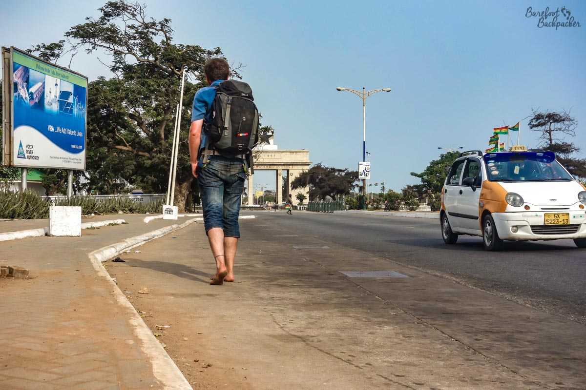 The Barefoot Backpacker in Accra.