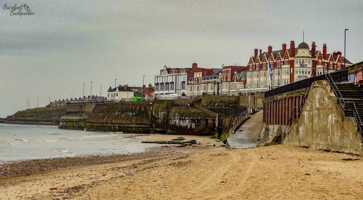 Whitley Bay Beach, dull August Day.