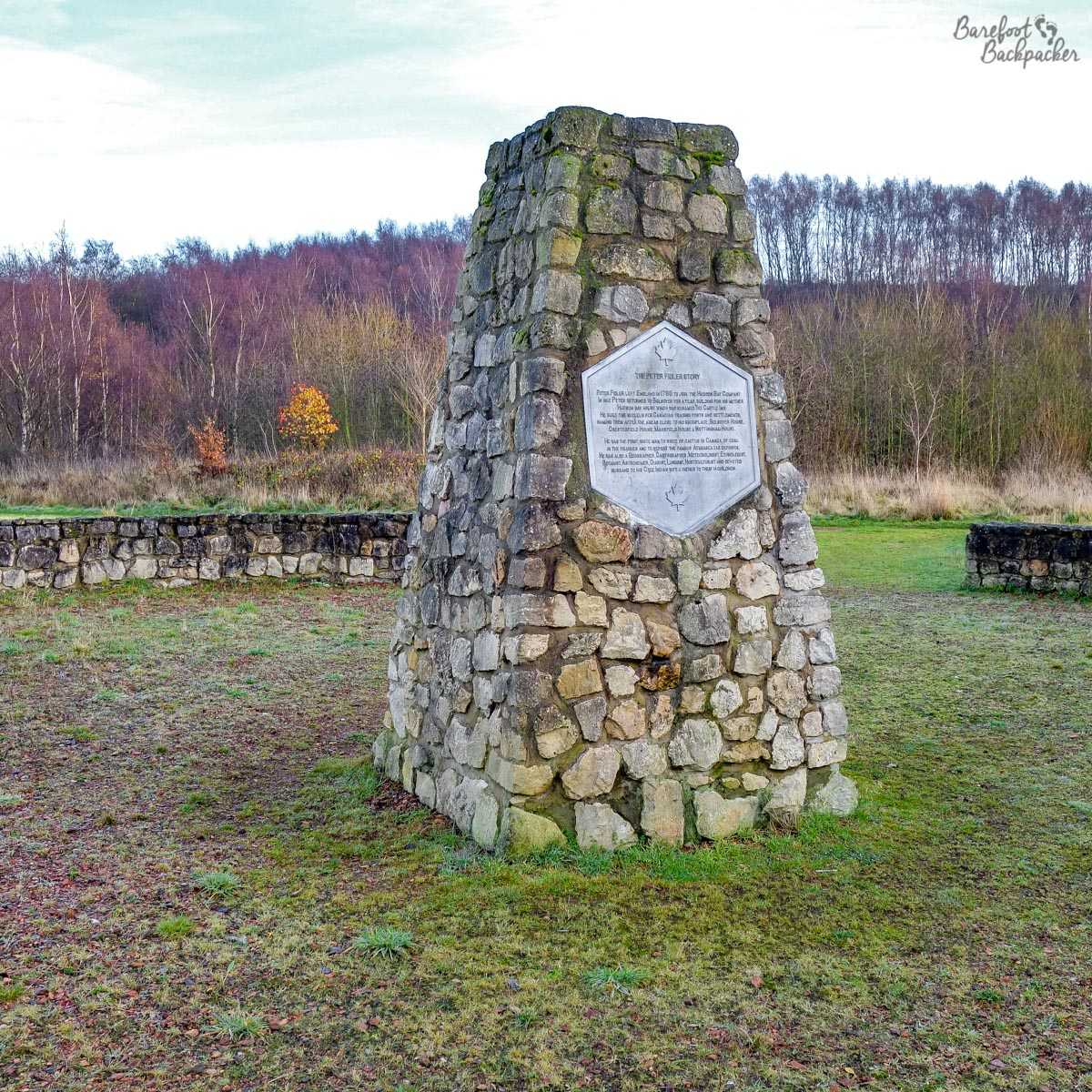 Cairn memorial to Peter Fidler, Bolsover
