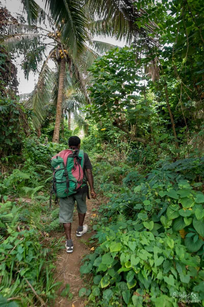 My guide on Gaua, hiking the jungle.