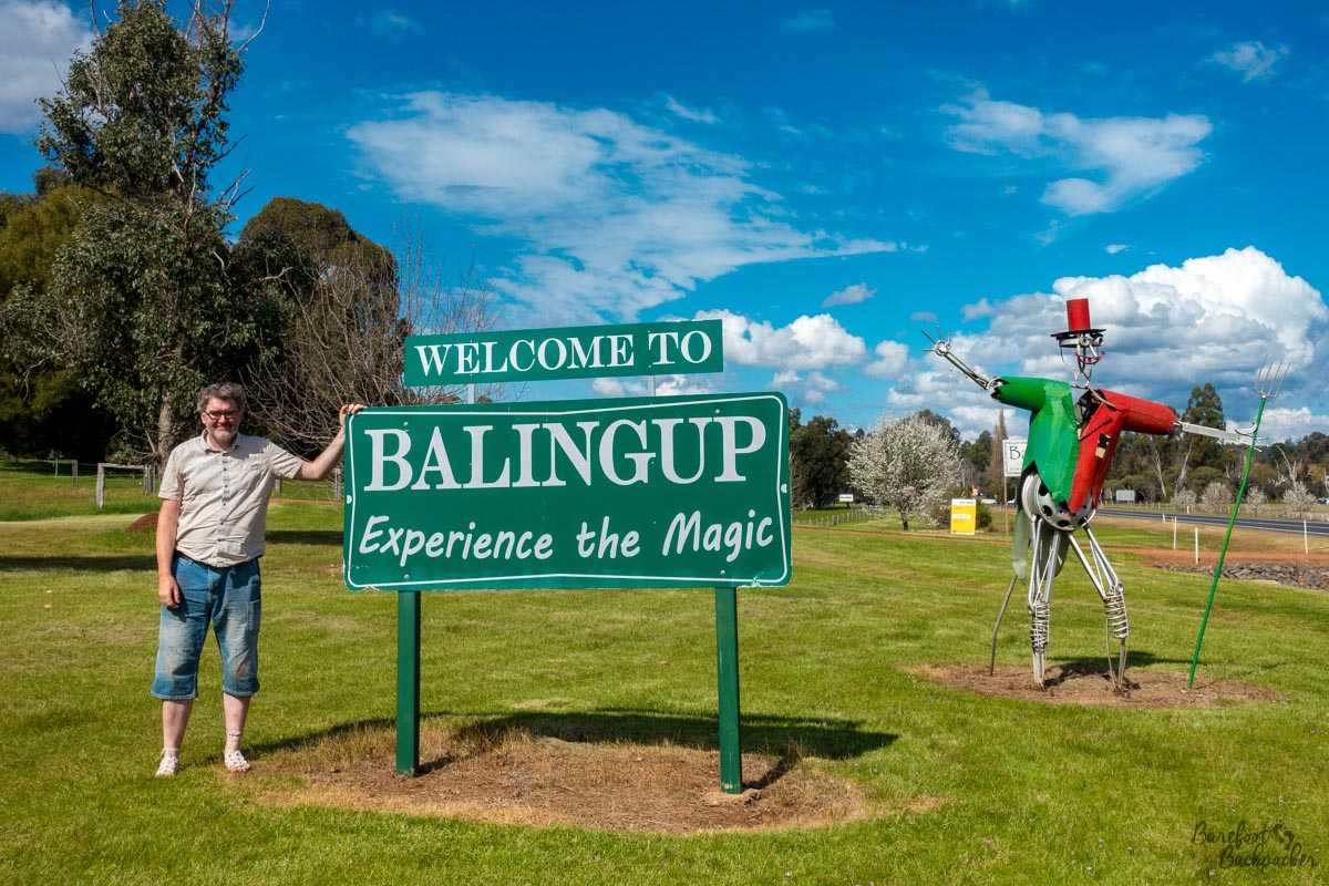 The welcoming sign to Balingup, Western Australia