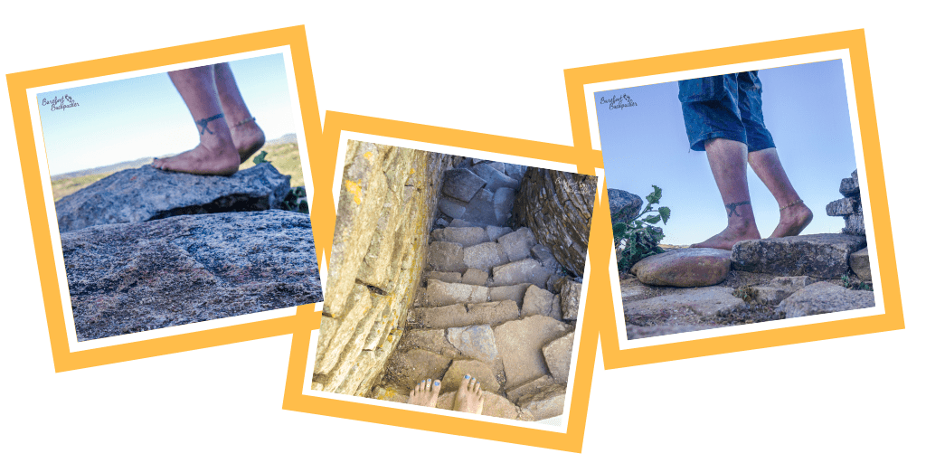 A triptych of bare feet pictures in and around Great Zimbabwe. I'm trying to be a bit artsy.
