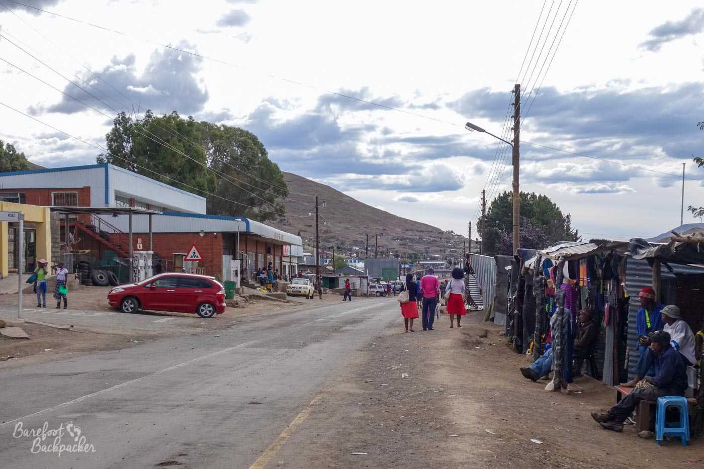 Mokhotlong town centre, Lesotho
