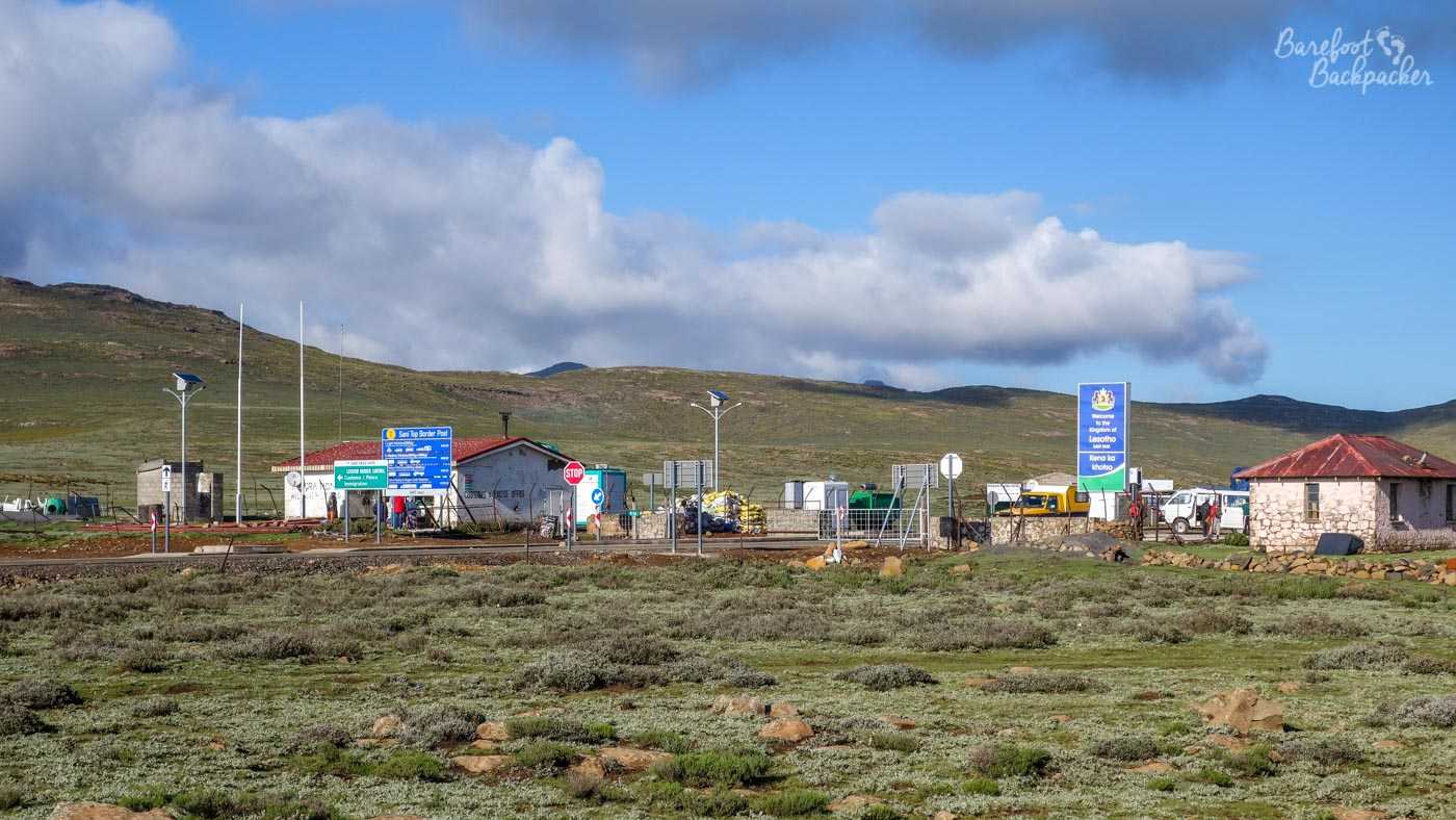 Lesotho Border Post, at the top of the Sani Pass.