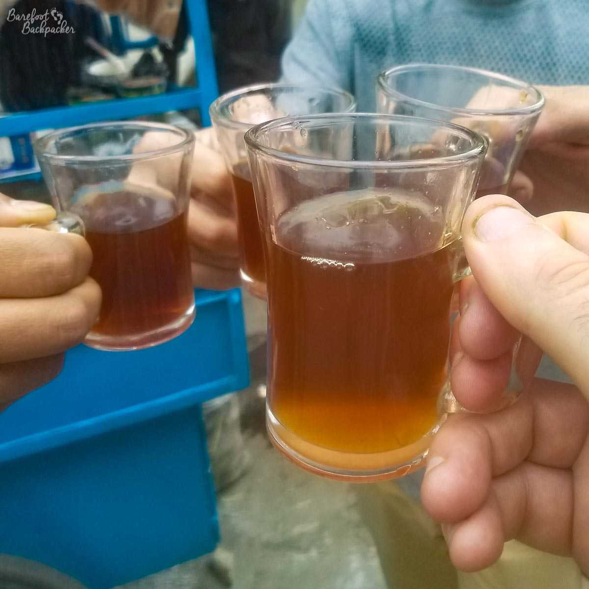 A small shot of tea in Sylhet. Cheers.